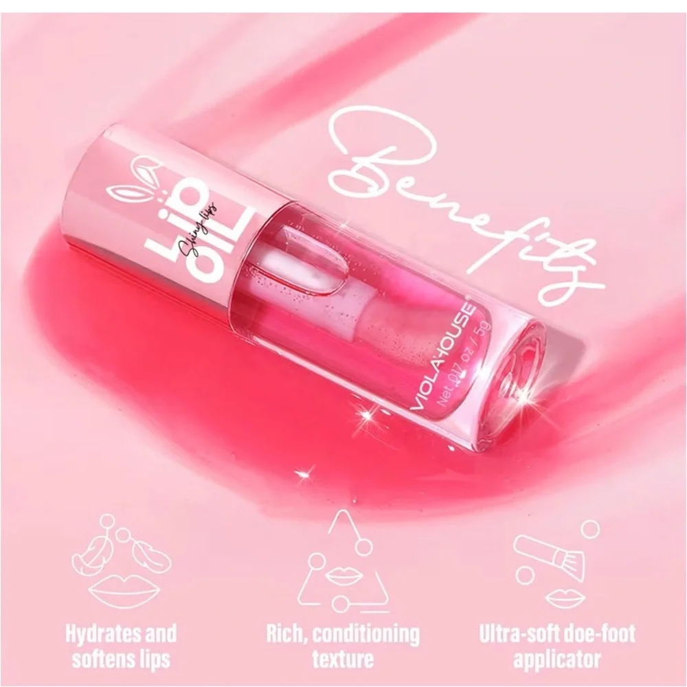 NEW VIOLA HOUSE Lip Oil Moisturizing Lip Gloss Clear Moisturizing Green tea